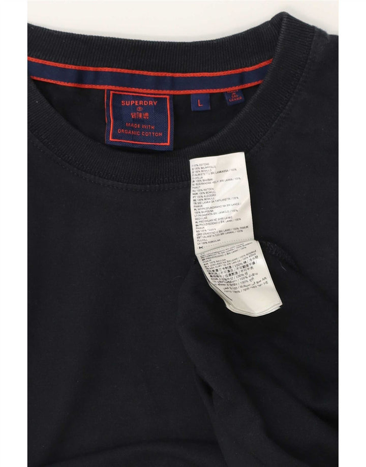 Superdry T-Shirt Homme Top Large Bleu Marine Coton