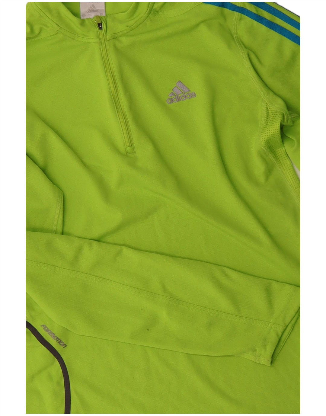 ADIDAS Haut de survêtement à col zippé pour homme en polyester vert moyen