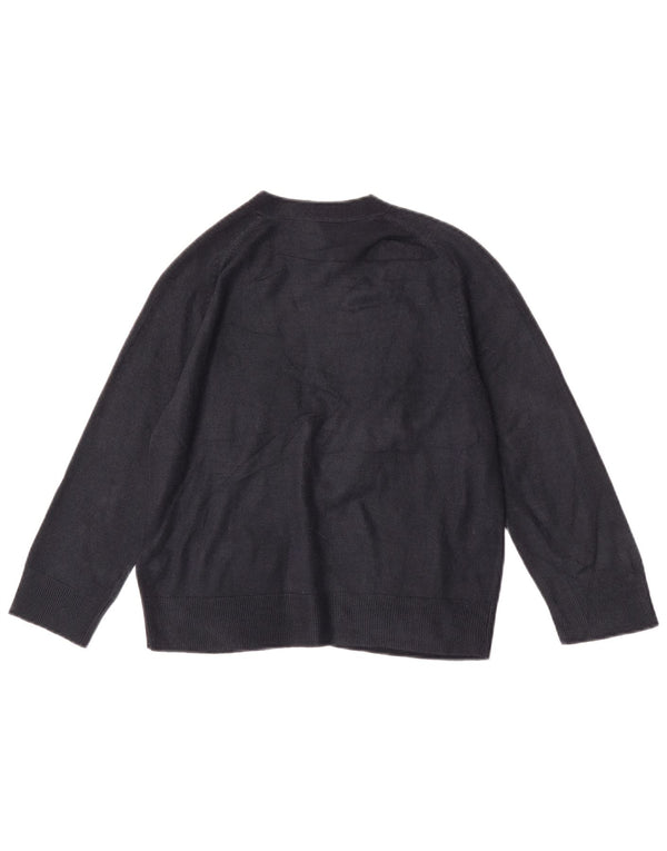 Marks & Spencer Pull cardigan court pour femme UK 12 Acrylique bleu marine moyen
