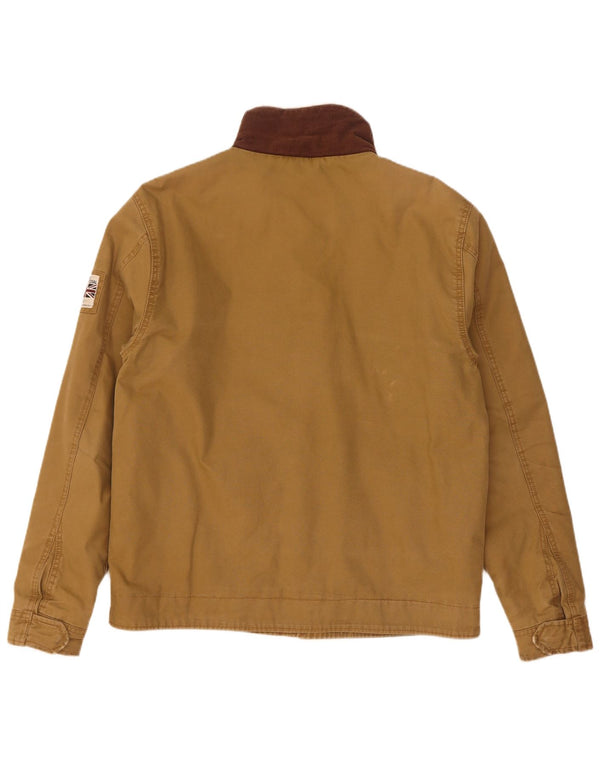 Superdry Mens Bomber Jacket UK 42 XL Khaki Cotton