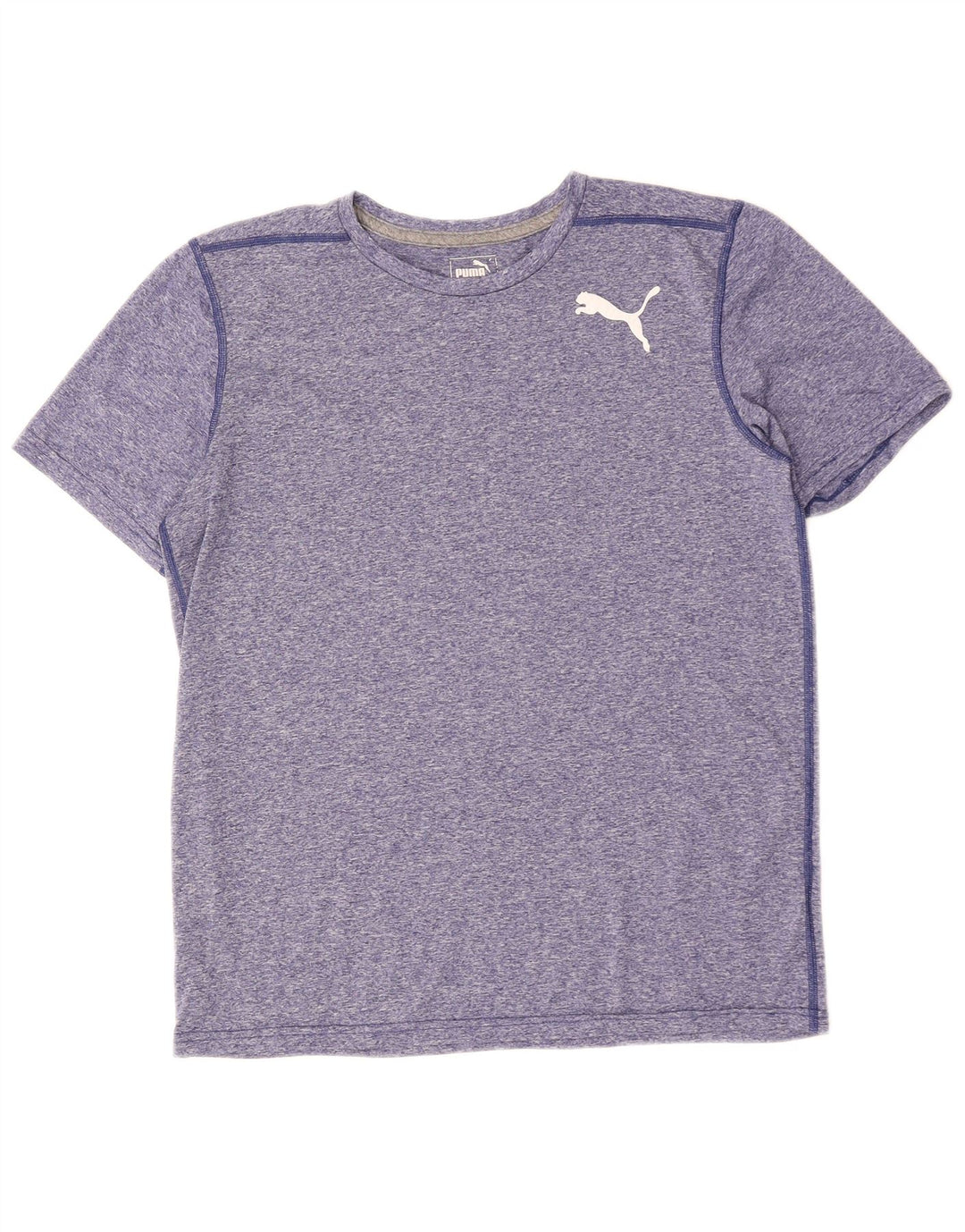 PUMA T-Shirt Homme Bleu Moyen Moucheté
