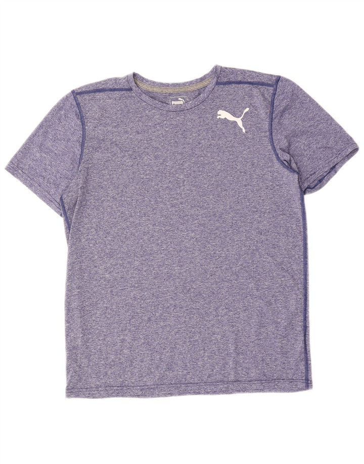 PUMA T-Shirt Homme Bleu Moyen Moucheté