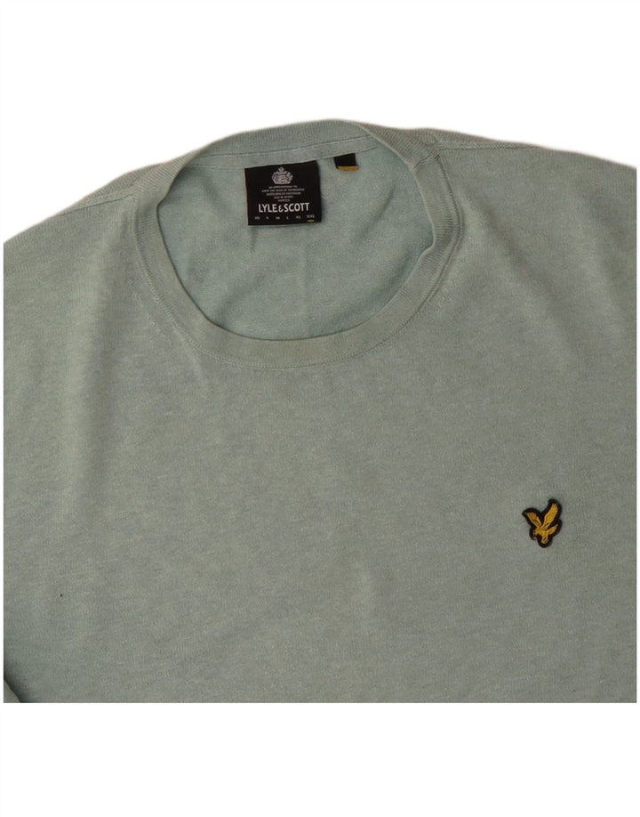 LYLE & SCOTT Pull col rond homme 2XL vert coton