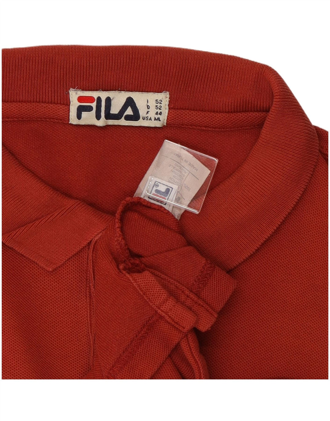 FILA Polo Homme Rouge Moyen Coton