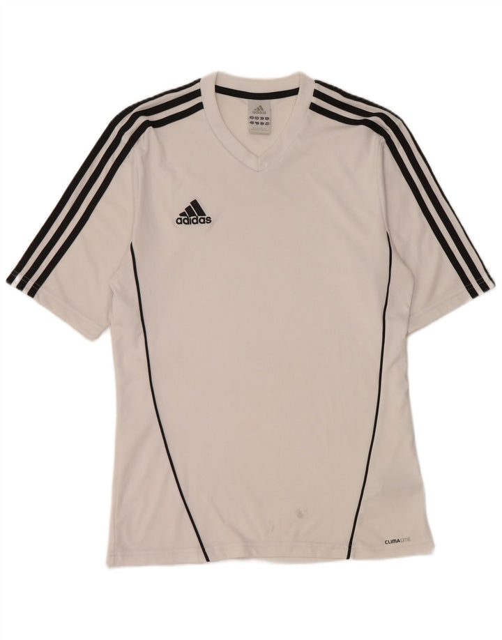 Adidas Hommes Climalite T-Shirt Haut Petit Blanc Polyester