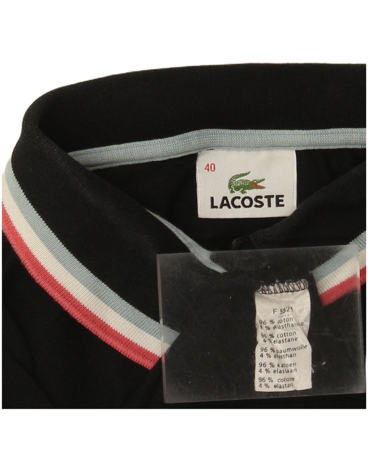 LACOSTE Polo Femme Taille 40 Coton Noir Moyen