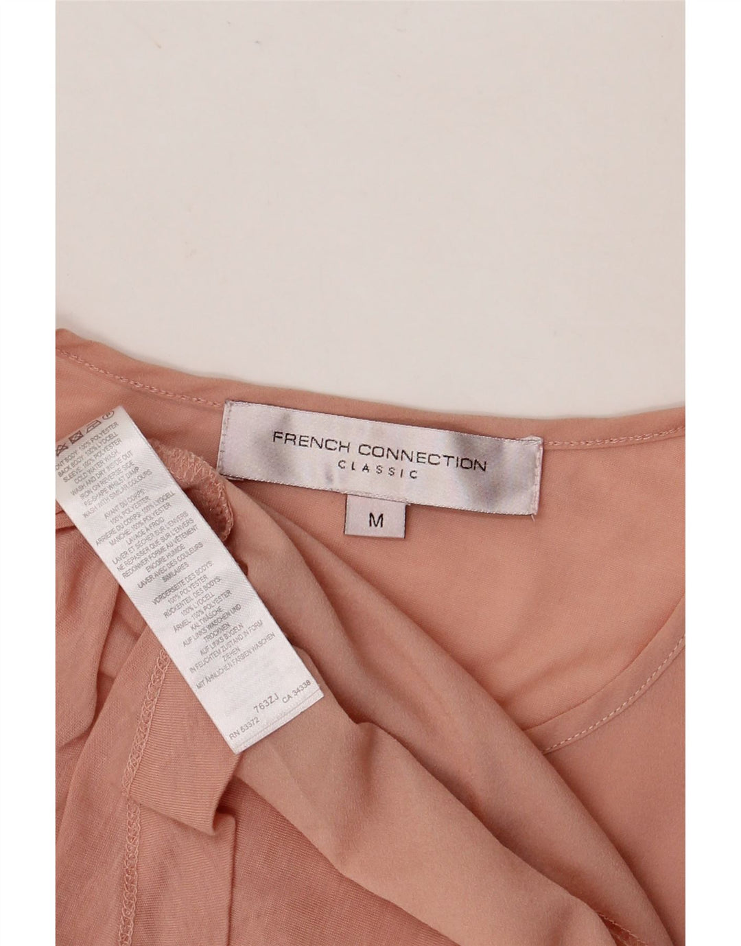 FRENCH CONNECTION Haut Chemisier Femme UK 12 Rose Moyen Polyester