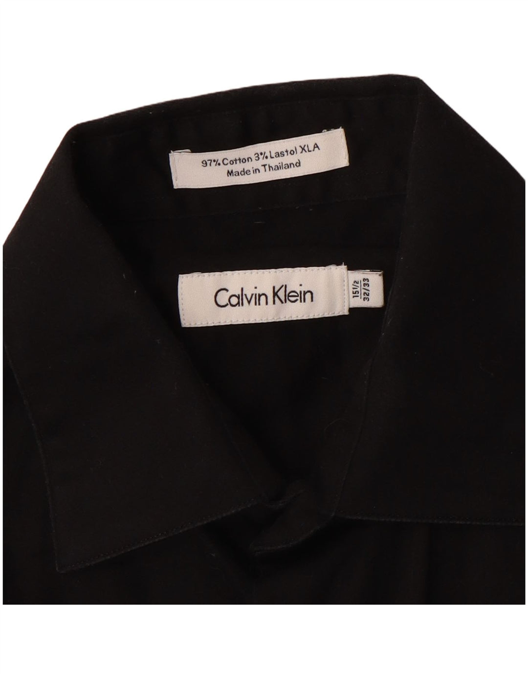 Calvin Klein Chemise Homme Taille 15 1/2 Coton Noir Moyen