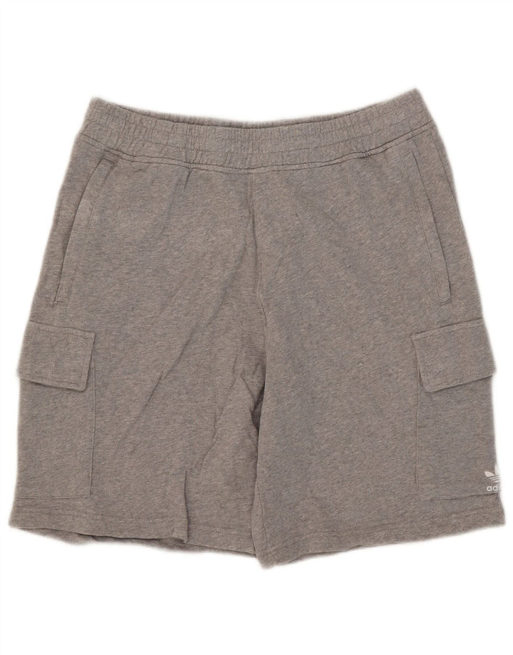 Adidas Short de sport cargo pour hommes, grand coton gris