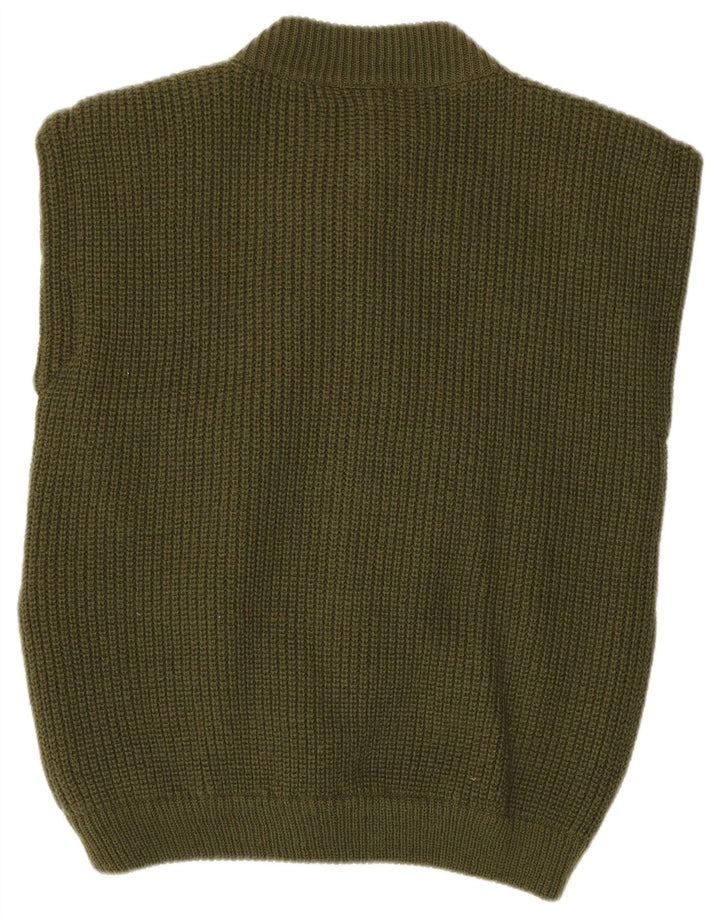 Liverani Cardigan sans manches pour homme IT 48 Laine kaki moyen