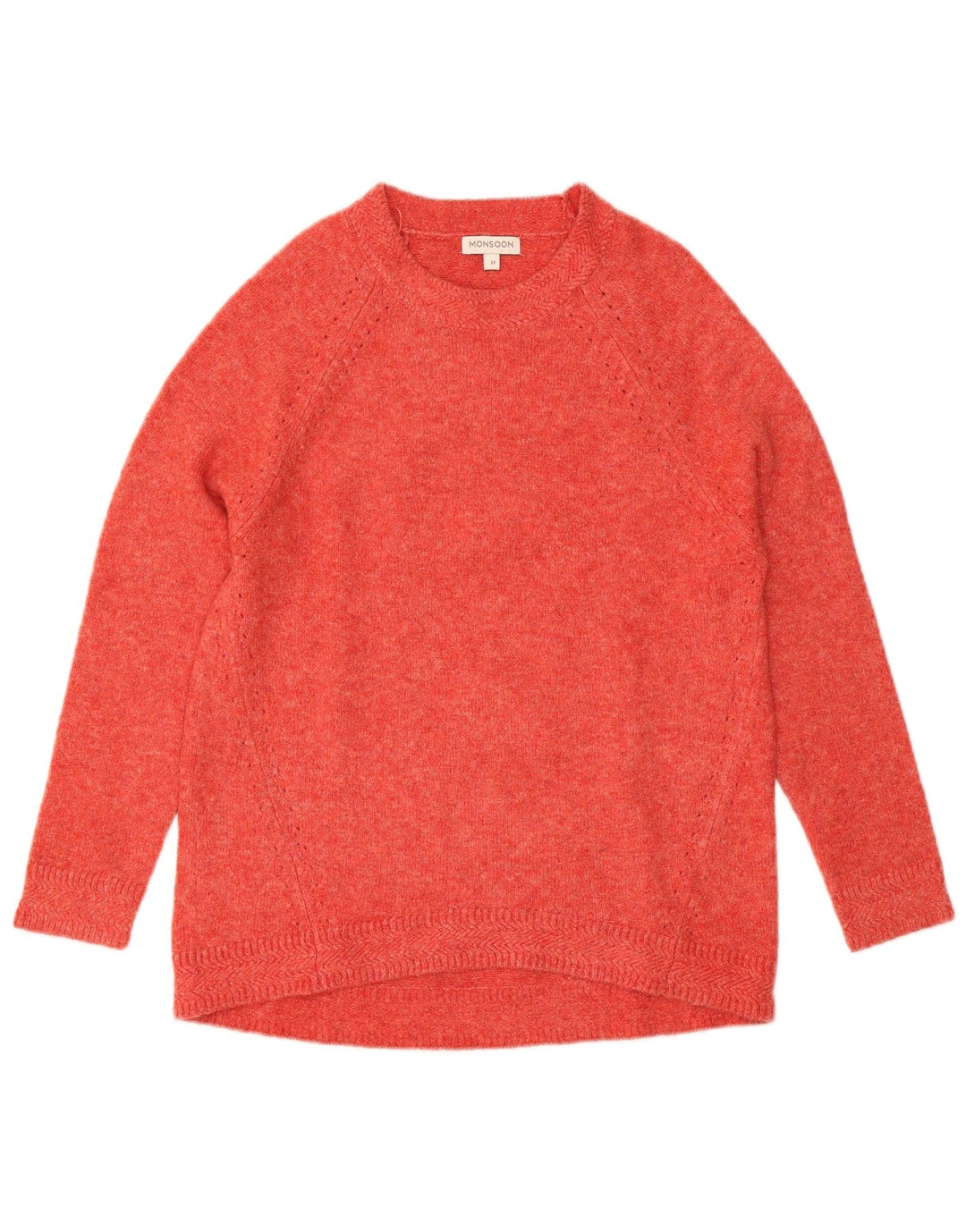 MONSOON Pull col bateau pour femme UK 14 Acrylique rouge moyen