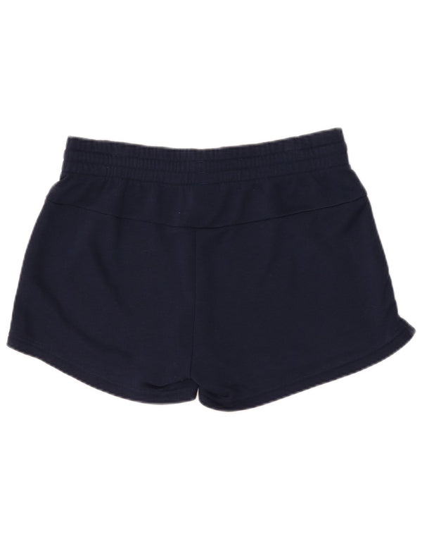 Adidas Short de sport graphique pour femme UK 12/14 Bleu marine moyen en coton