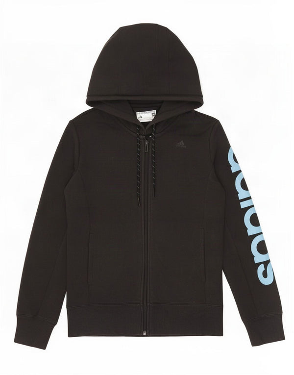 Adidas Climalite Graphic Zip Sweat à capuche pour femme UK 8/10 Petit Noir