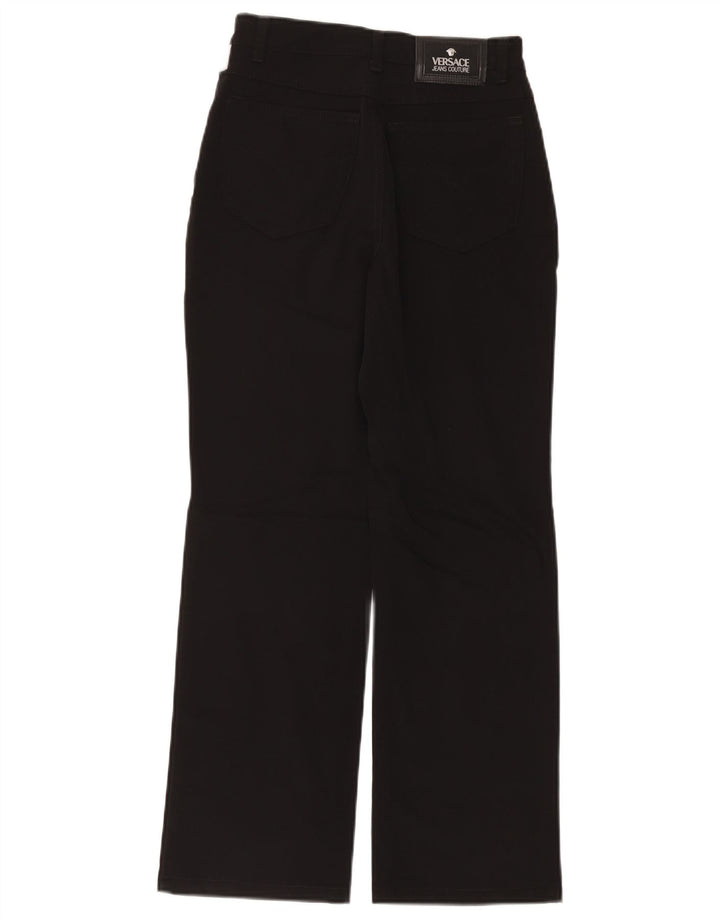 Versace Pantalon décontracté droit pour femme W28 L29 Noir