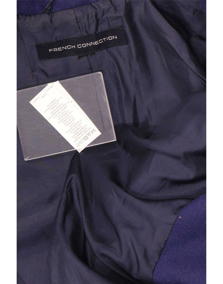 French Connection Manteau croisé pour femme UK 10 Petite laine violette