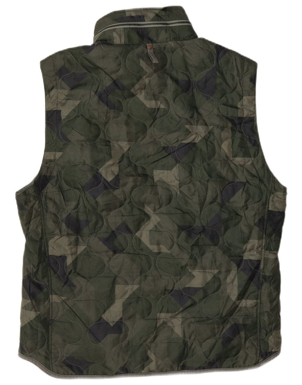G-Star Gilet matelassé à capuche pour homme UK 44 2XL Vert Camouflage Polyester