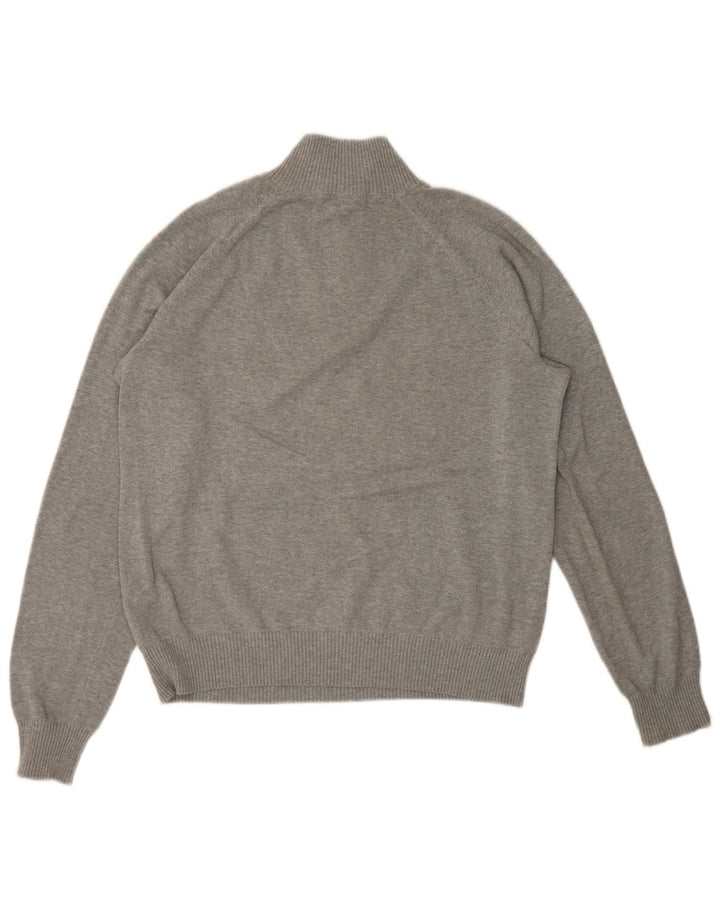 Timberland Pull coupe classique à col zippé pour homme, grand coton gris