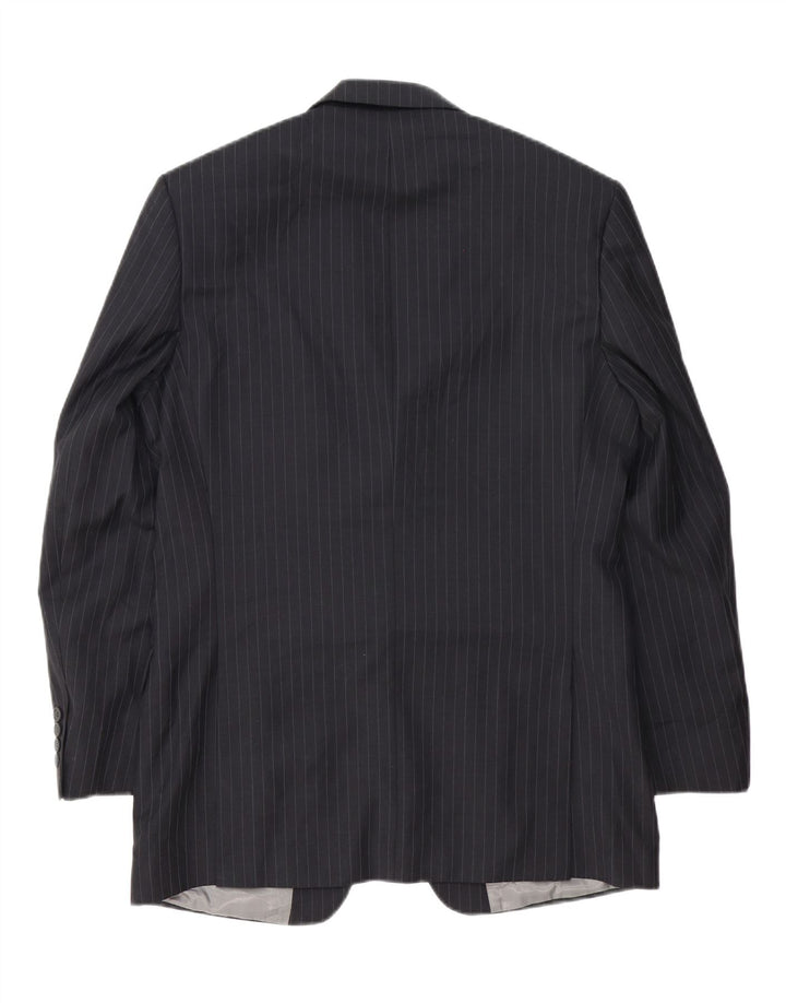 Marks & Spencer Veste blazer à 2 boutons pour homme UK 40 Gris moyen à fines rayures