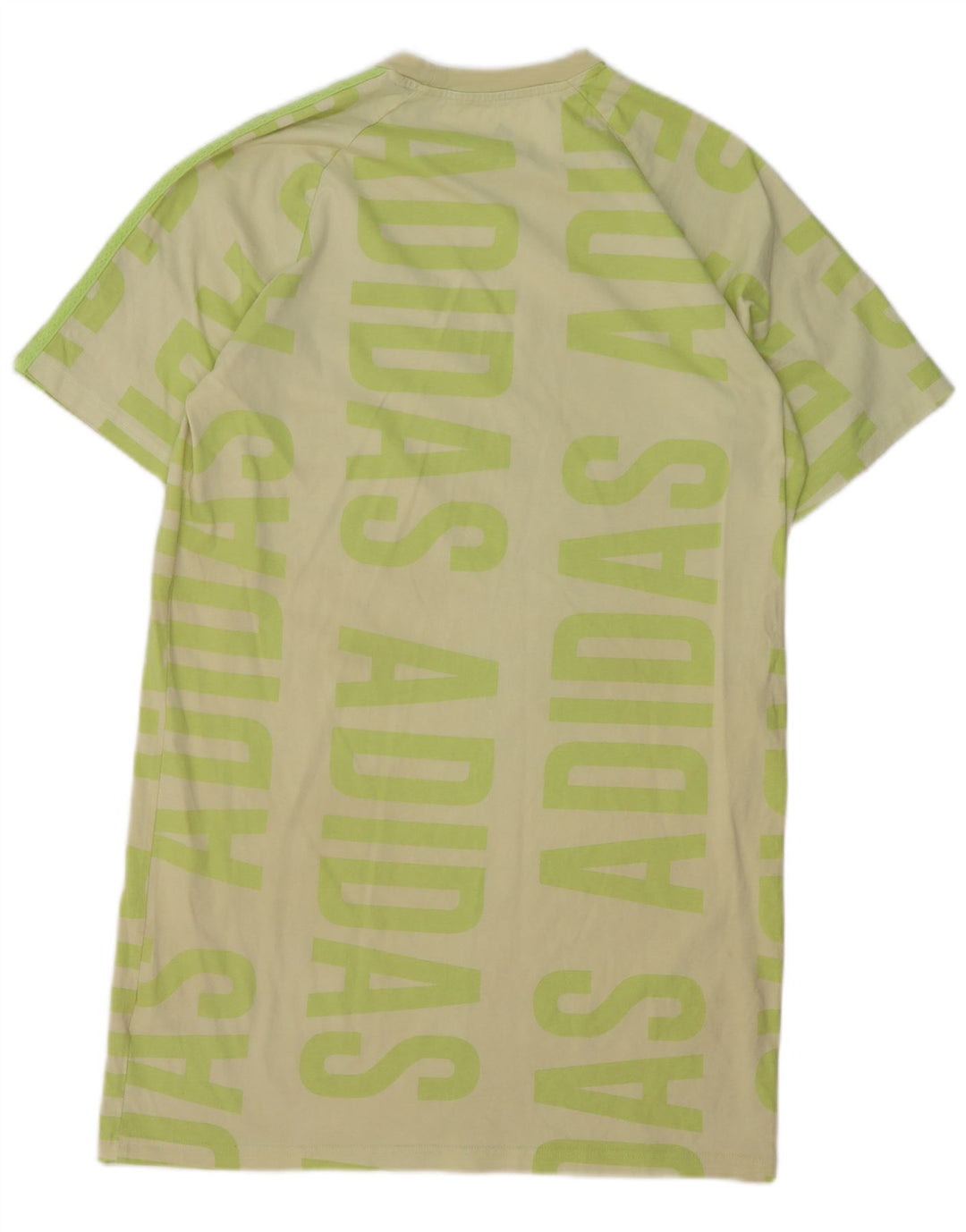 ADIDAS Robe t-shirt graphique pour femme UK 12/14 Coton vert moyen