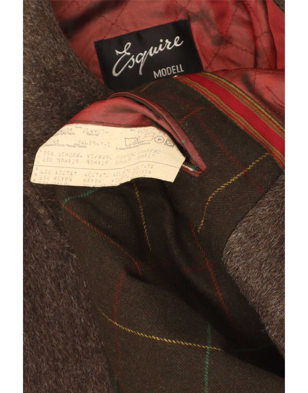 Esquire Pardessus Homme IT 48 Laine Mouchetée Marron Moyen
