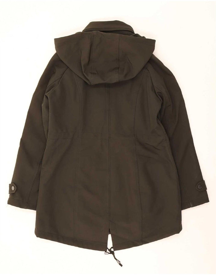 Michael Kors Veste Parka à capuche pour femme UK 14 Medium Kaki Polyester