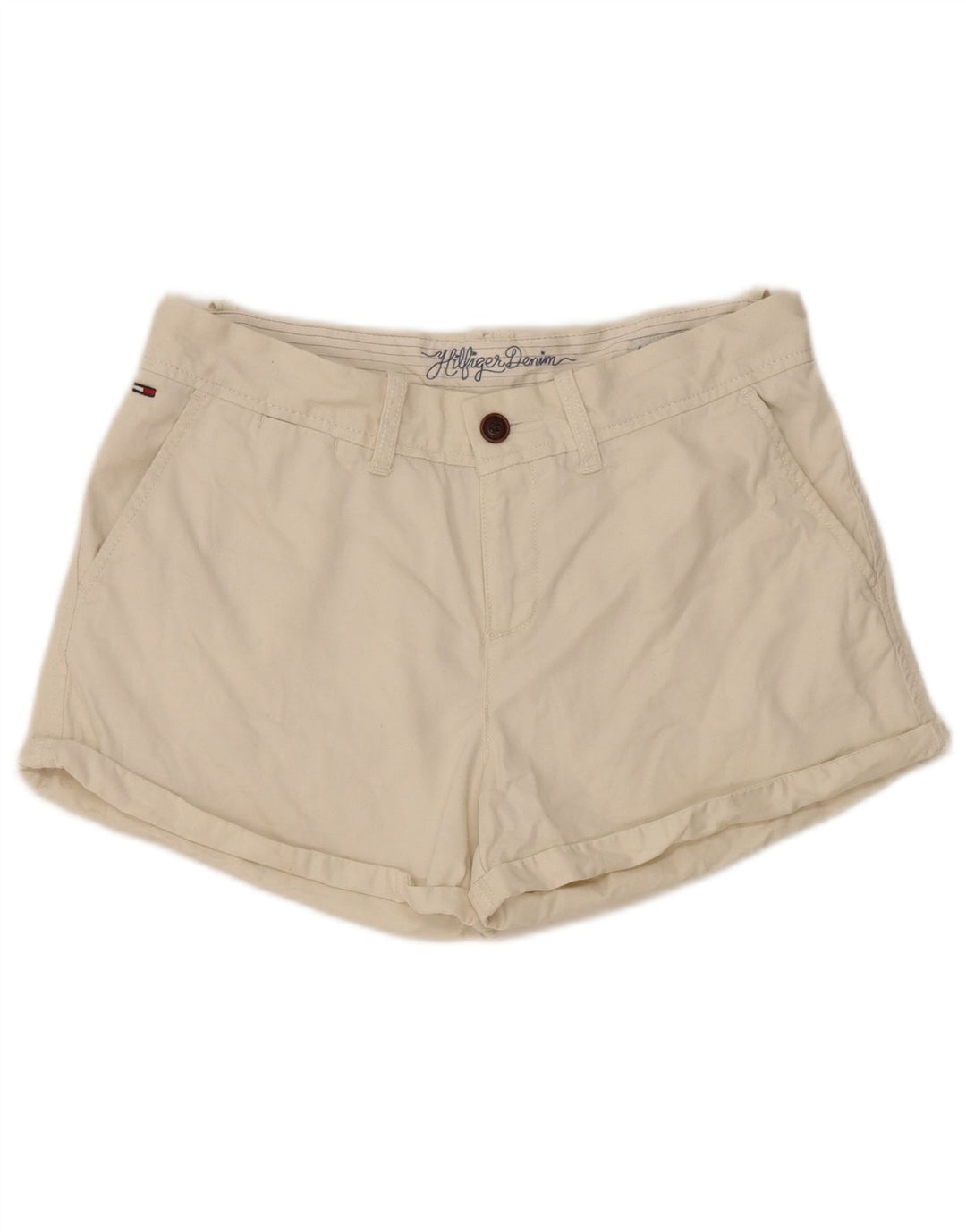 Tommy Hilfiger Short Chino Femme W28 Coton Beige Moyen