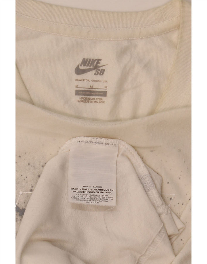 Nike Hommes Dri Fit Graphic T-Shirt Haut Blanc Moyen Coton