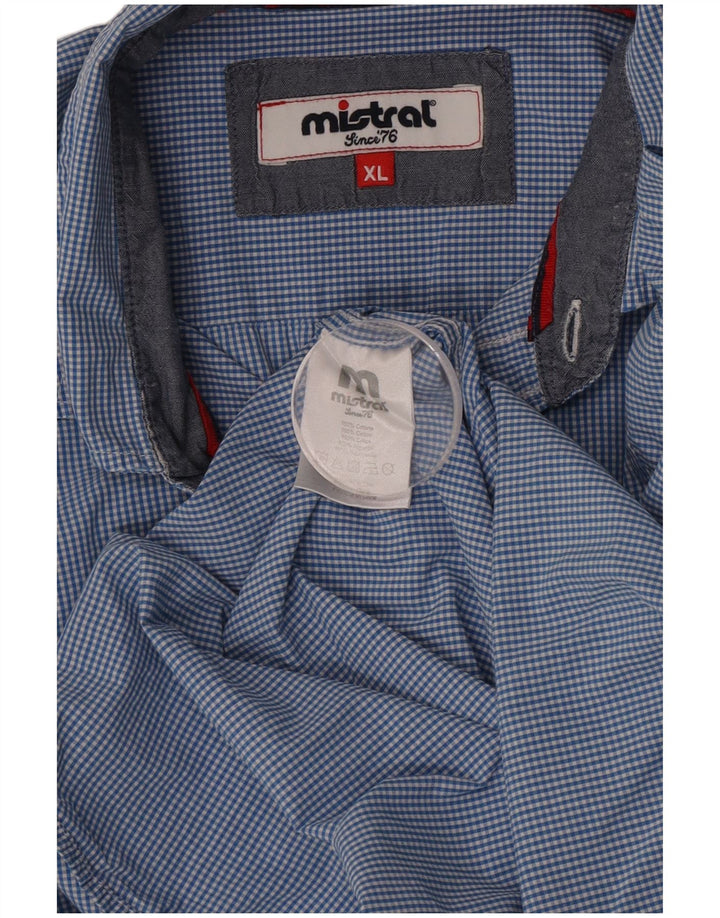 Chemise Homme Mistral XL Bleu Vichy Coton