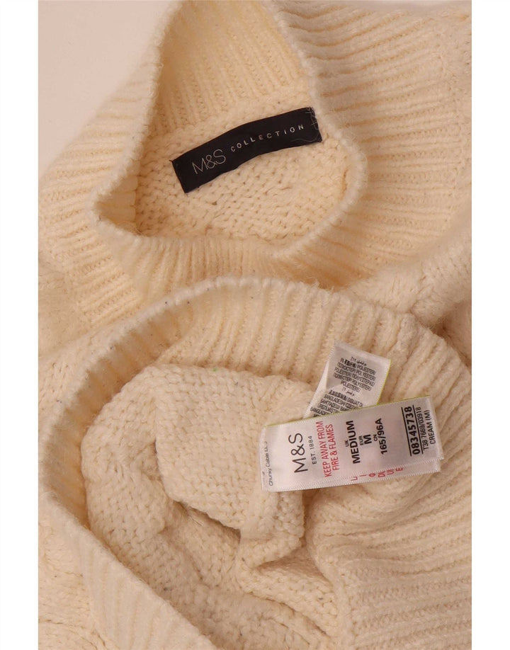Marks & Spencer Pull col roulé pour femme UK 14 Beige moyen