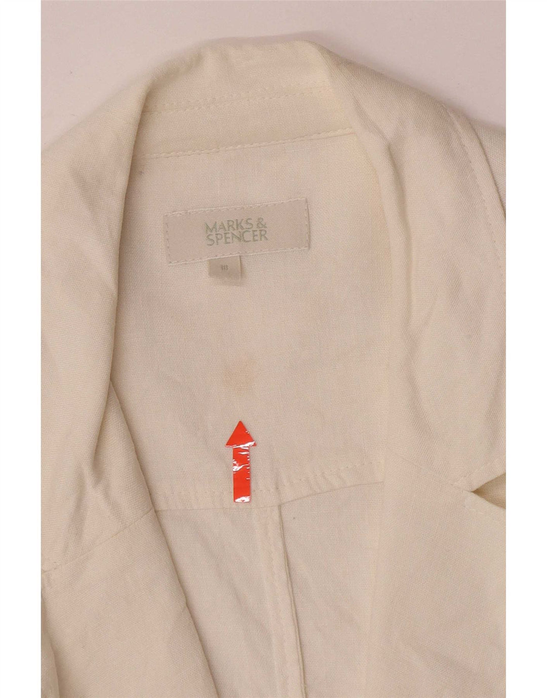 Marks & Spencer Veste blazer à 1 bouton pour femme UK 18 XL Blanc