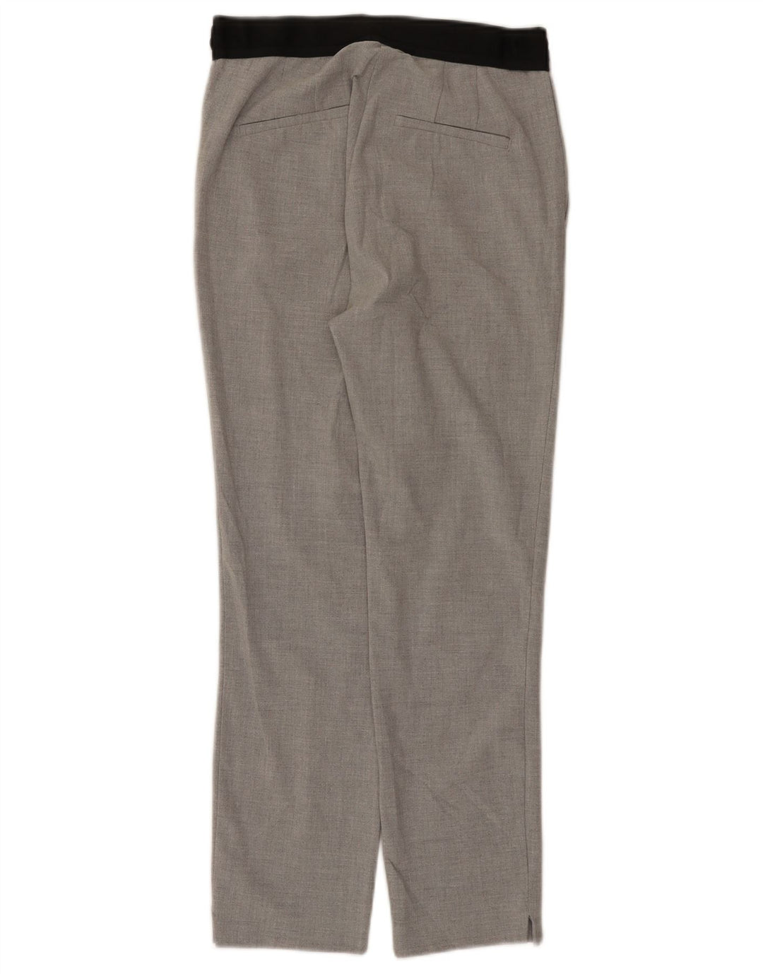 Zara Pantalon de costume slim pour femme Petit W26 L26 Gris Colorblock Polyester