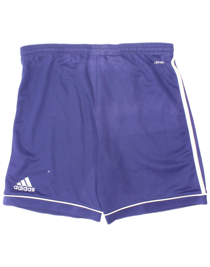 Adidas Garçon Climalite Sport Short 13-14 ans Bleu Polyester
