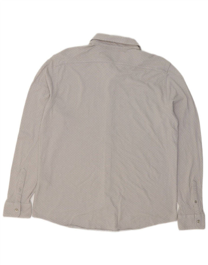Dockers Chemise Homme Gris Moyen Tacheté Coton