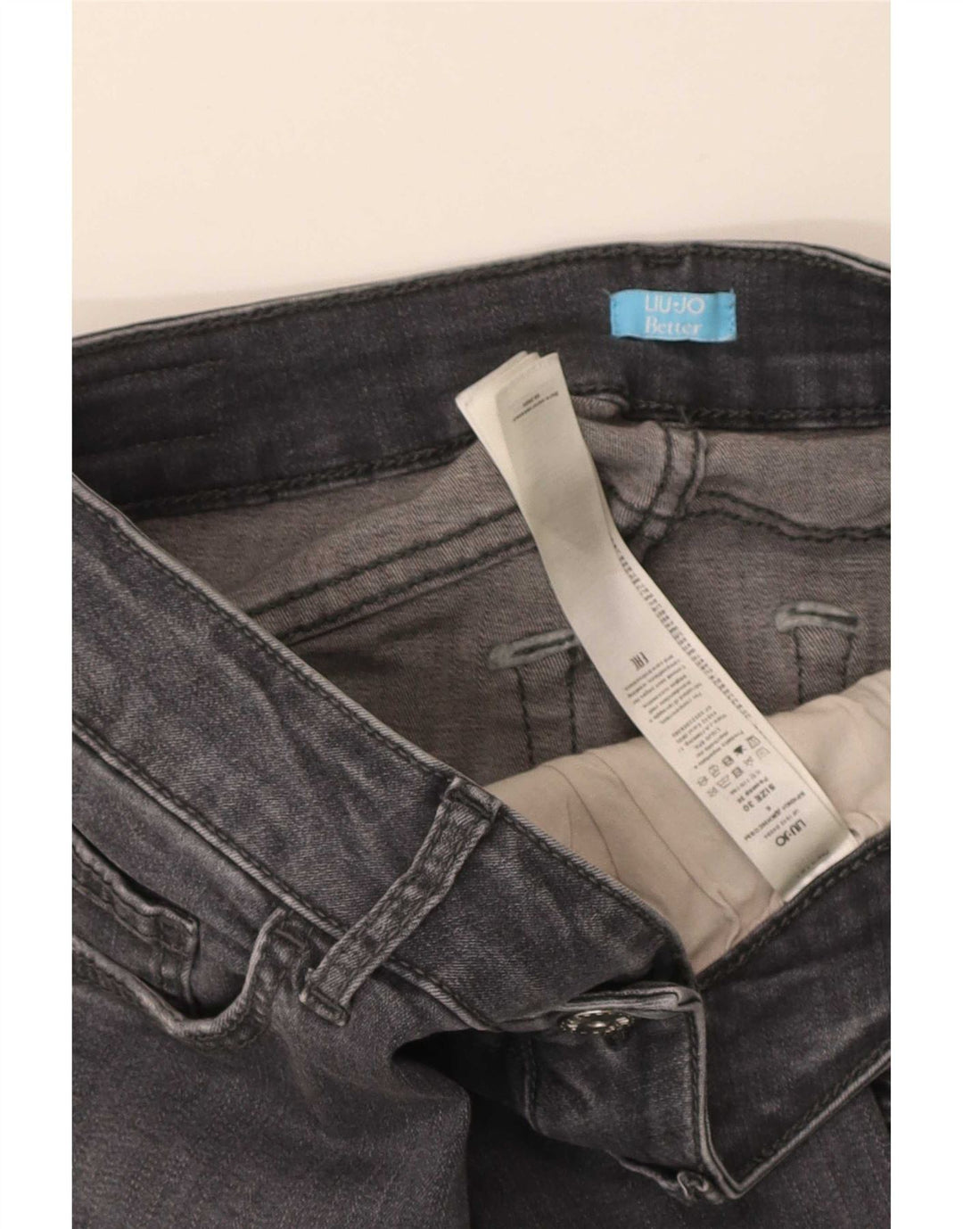 Liu Jo Jean Slim Femme W30 L28 Gris Coton