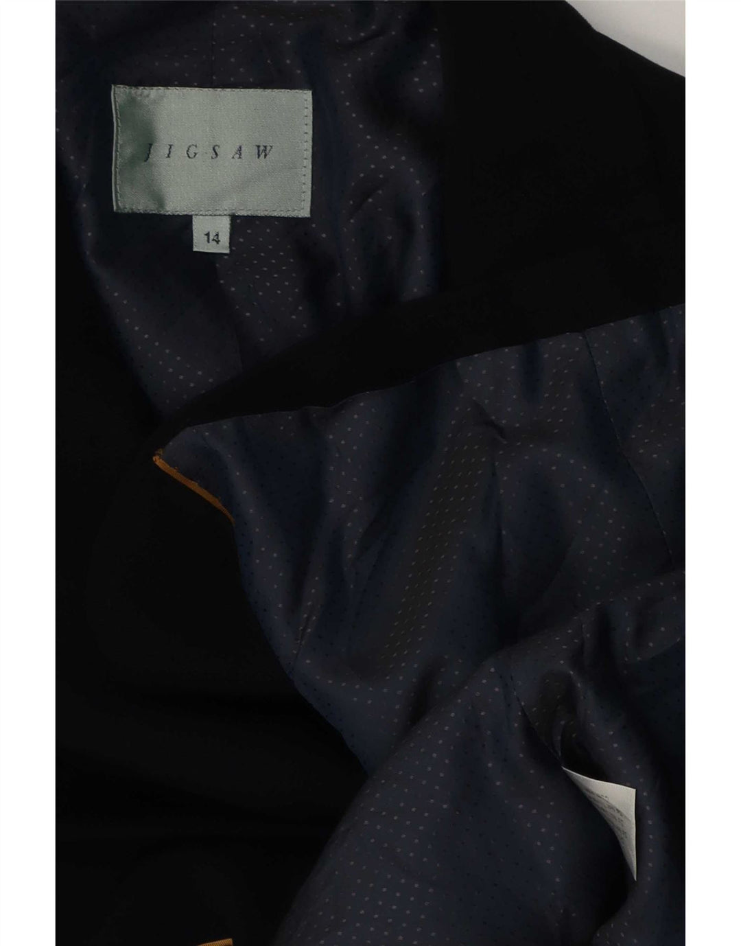 Jigsaw Veste blazer à 1 bouton pour femme UK 14 Noir moyen