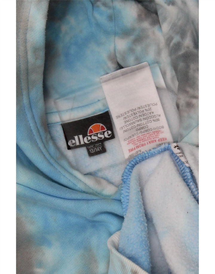 ELLESSE Pull à capuche garçon 13-14 ans Bleu Tie Dye Coton