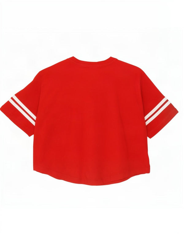 Champion T-shirt court graphique pour femme UK 14 Rouge moyen Coton