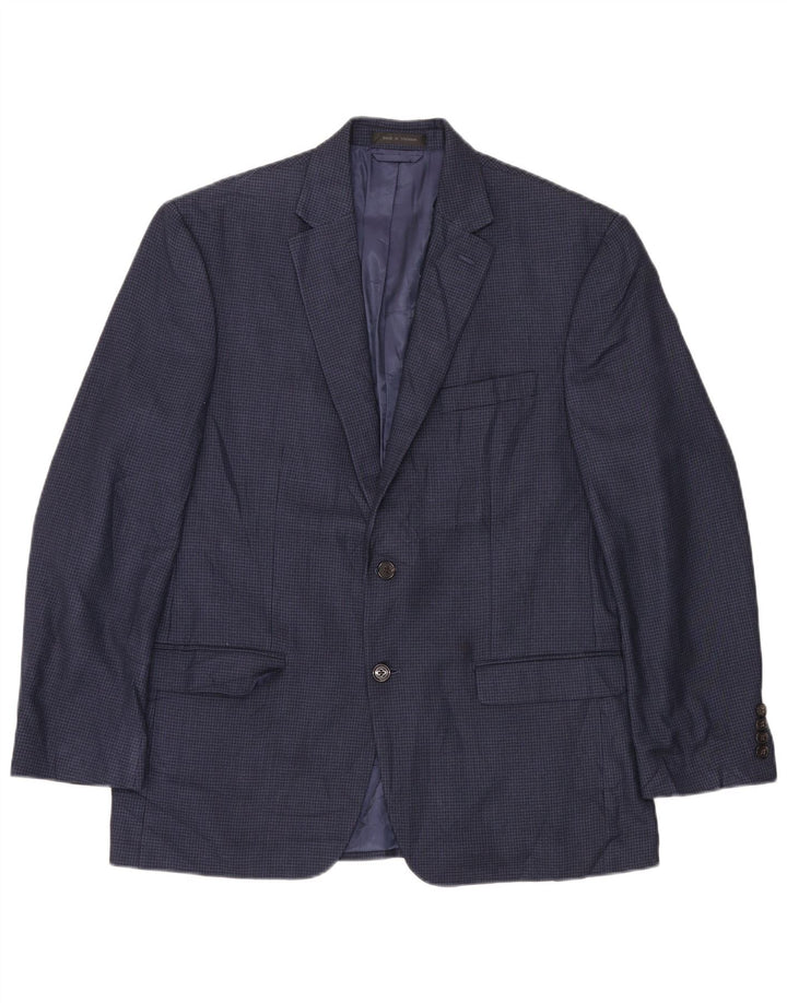 Ralph Lauren Veste blazer à 2 boutons pour homme UK 38 motif pied-de-poule bleu marine moyen
