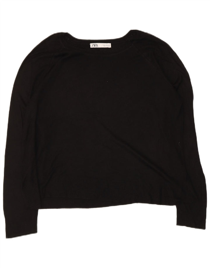 Zara Pull col bateau pour femme UK 14 Noir moyen