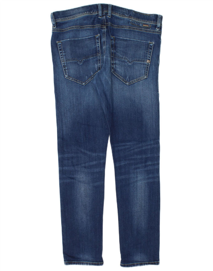 Diesel Jean slim vieilli W32 L30 en coton bleu pour homme