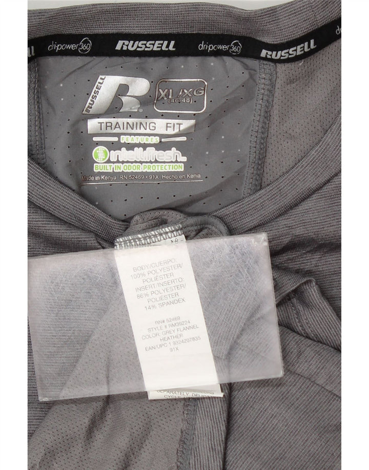 RUSSELL ATHLETIC T-Shirt Dri-Power Homme XL Gris Polyester