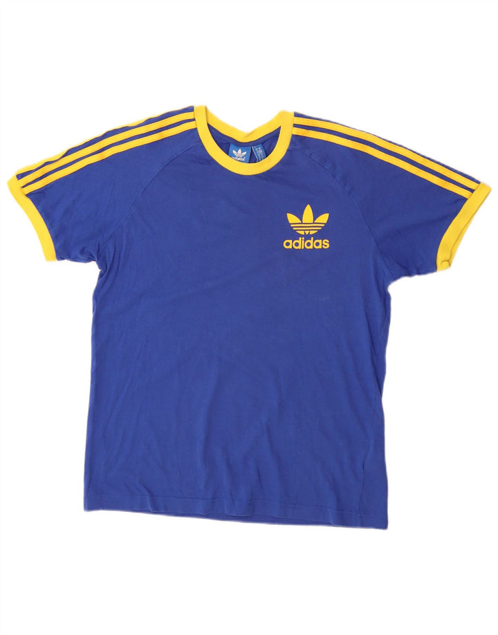 ADIDAS T-Shirt Homme Bleu Marine Moyen Coton