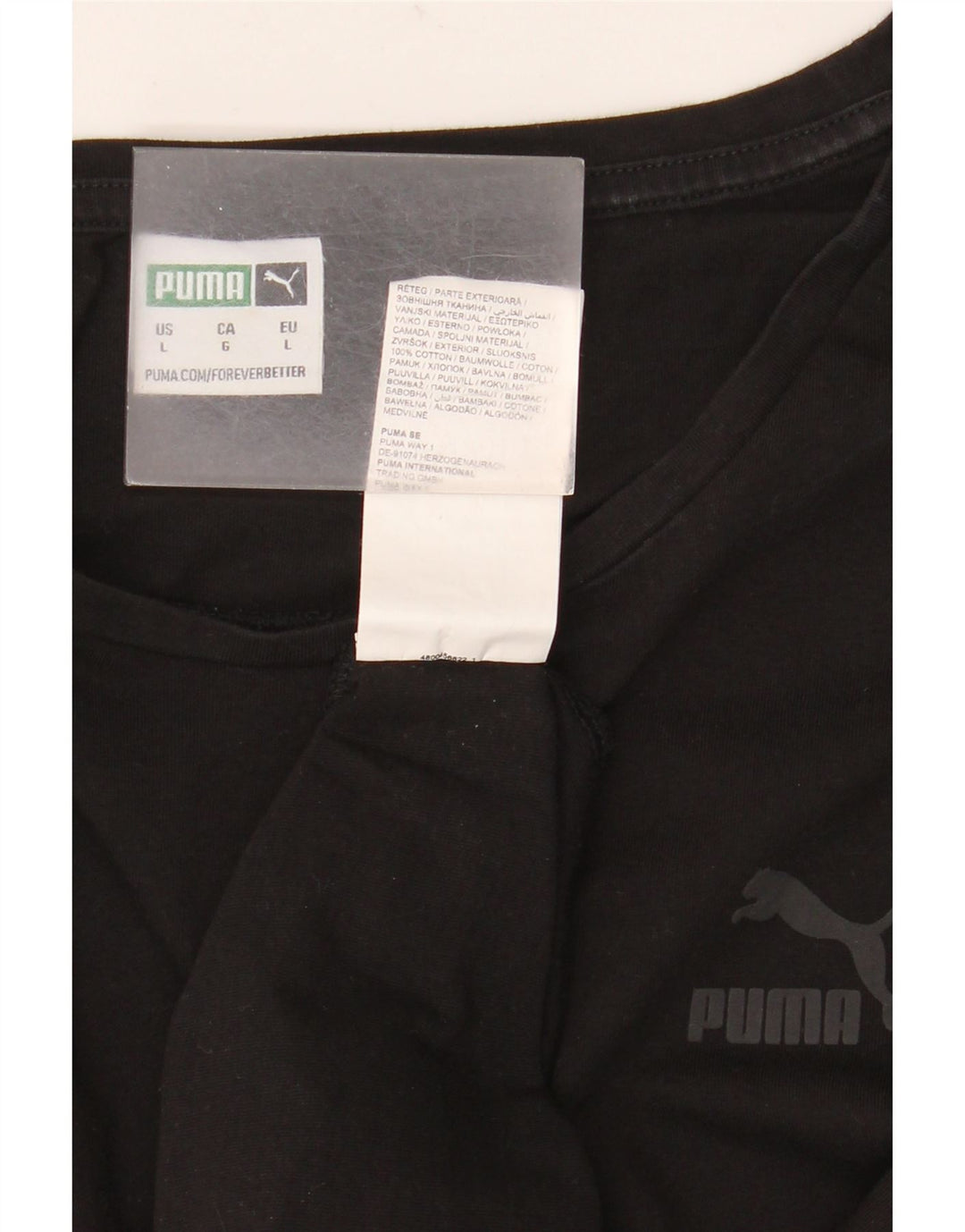 Puma T-Shirt Homme Haut Large Noir Coton