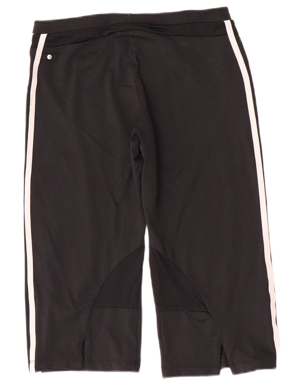 Adidas Pantalon de survêtement Capri pour femme UK 12 Medium Noir Nylon