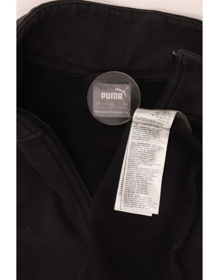 Puma Veste de survêtement graphique pour homme en coton color block Taille L Gris