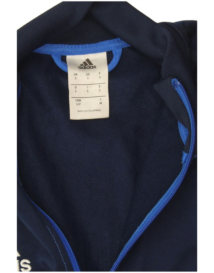 Adidas Veste de survêtement pour homme Taille S Bleu marine Colorblock Polyester