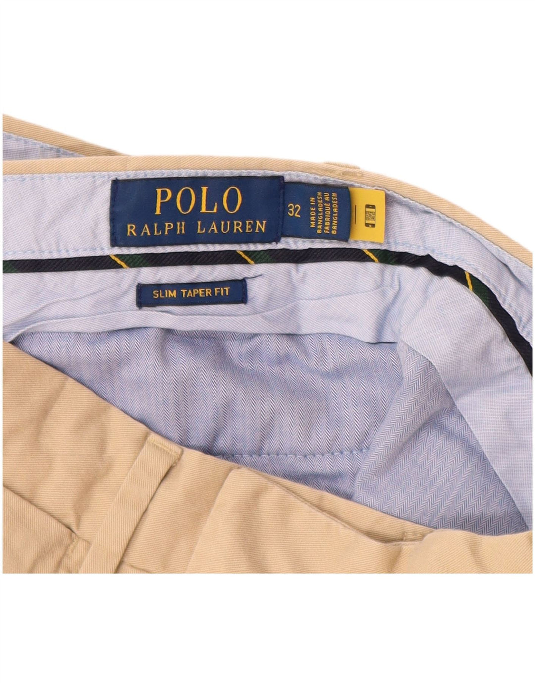 POLO RALPH LAUREN Pantalon Chino Slim Fuselé Homme W32 L31 Coton Beige