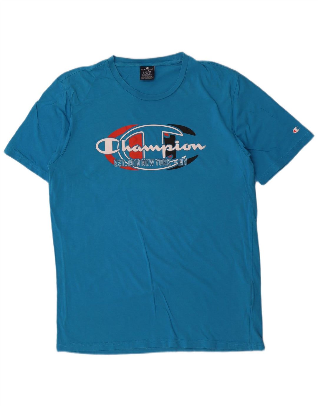 Champion T-Shirt Graphique Homme XL Bleu