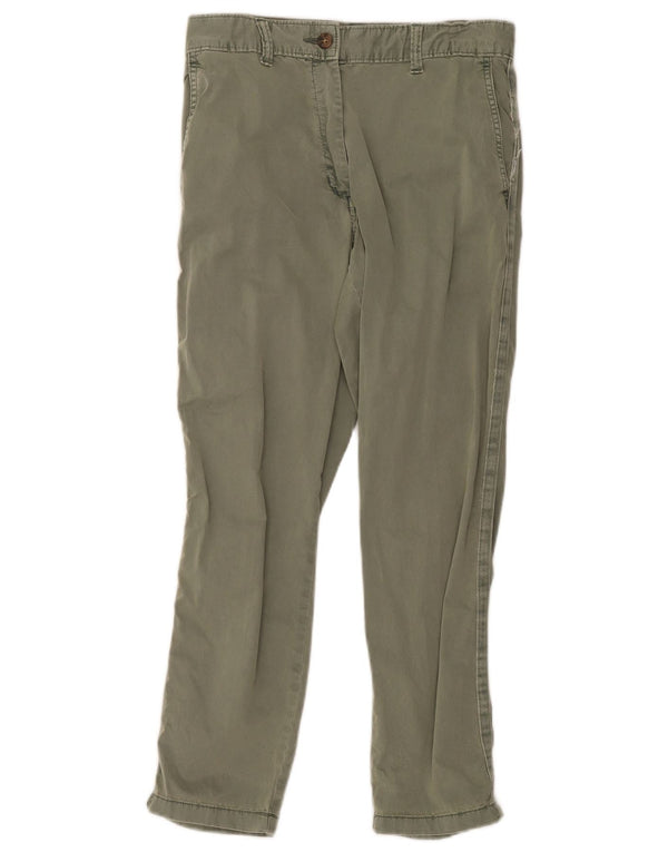Marks & Spencer Pantalon chino droit pour femme UK 10 Small W30 L26 Kaki