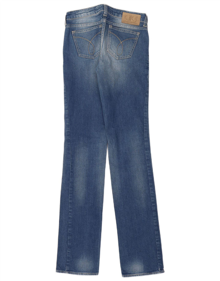 CALVIN KLEIN Jean Droit Femme W25 L33 Bleu